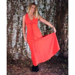 Tangerine Dreams! 1970s Orange Dress